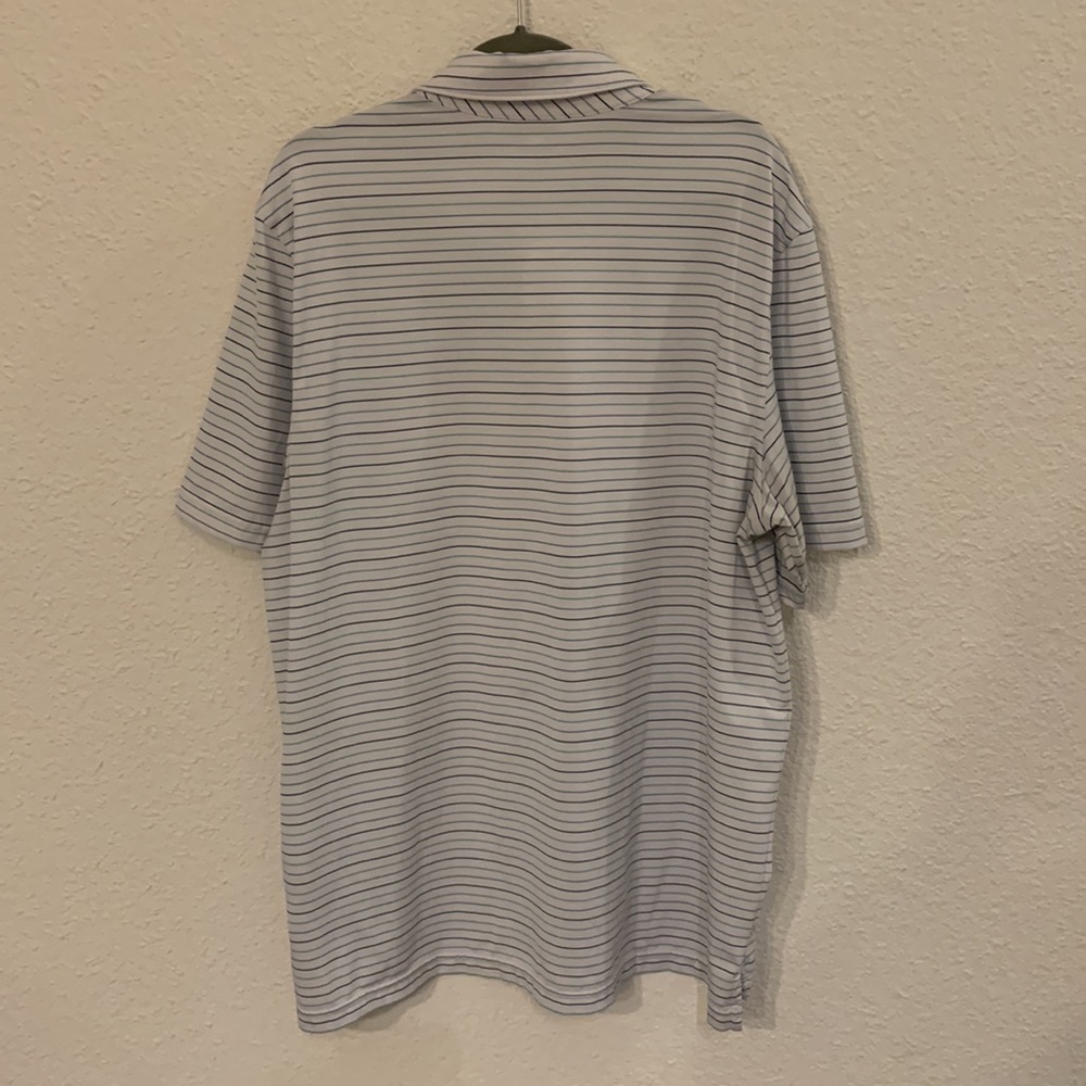 Vineyard Vines men’s XL performance polo blue green white striped - Picture 4 of 4